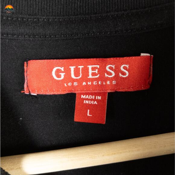 Guess Los Angeles T-Shirt Black Long Sleeve Pullover Crew Streetwear Men's L - Picture 8 of 10